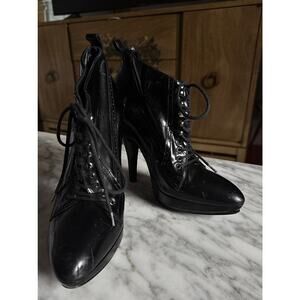 Burberry Prorsum Patent Leather Wingtip Booties